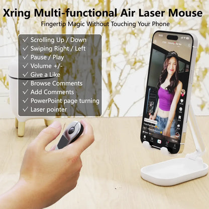 Air Mouse for PC/iOS/Android with Touchpad Rechargeable Wireless Presentation for PPT Pointer Bluetooth 2.4G Remote Control