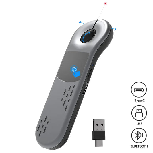 Air Mouse for PC/iOS/Android with Touchpad Rechargeable Wireless Presentation for PPT Pointer Bluetooth 2.4G Remote Control